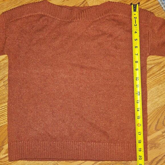 Garnet Hill 100% cashmere orange long sleeve sweater - Picture 4 of 7